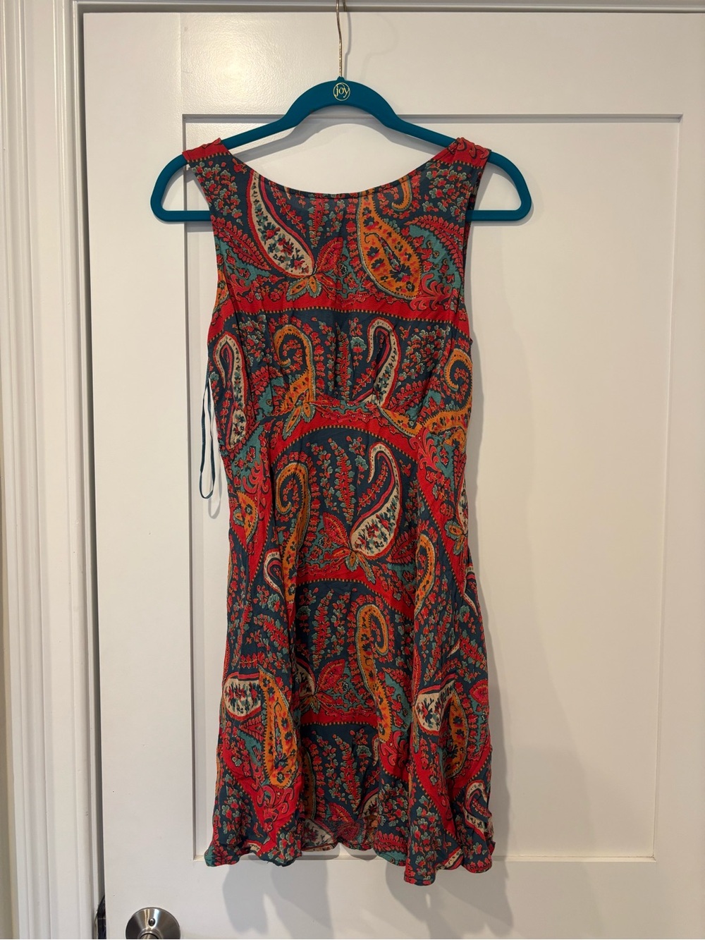 Free People Paisley Boho Sleeveless Mini Dress Size 8